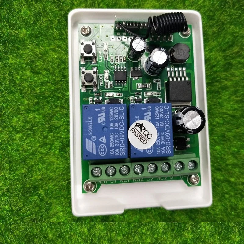 Wireless Remote Control Switches 12V 24V 36V 48V DC 2CH Relay RF Receiver Long Range Transmitter 1000m Momentary Toggle Latched