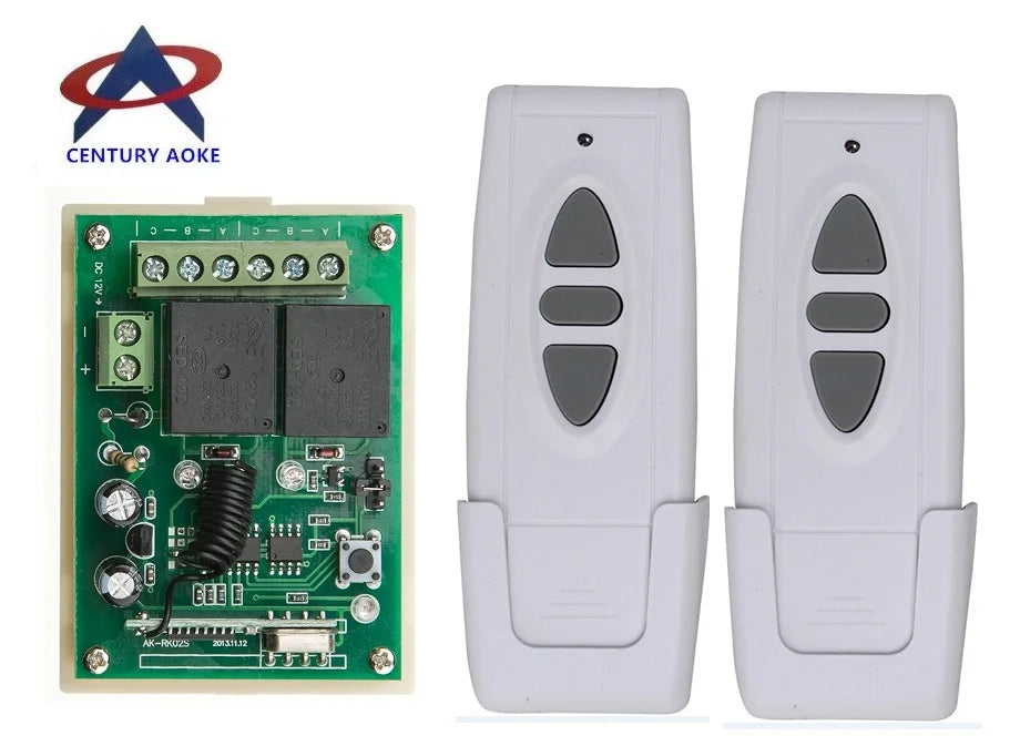 DC 12 V Wireless Motor Remote Switch Controller Forwards Reverse Up Down Stop Wall Transmitter Manual Button Limit Switch