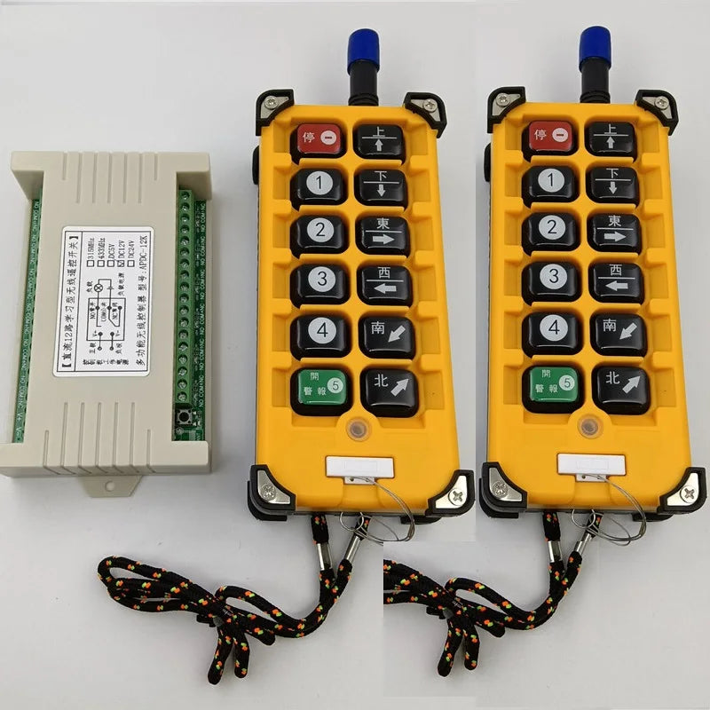 3000m DC 12V 24V 12CH Radio Controller RF Wireless Remote Control Overhead travelling crane System Receiver+Transmitter
