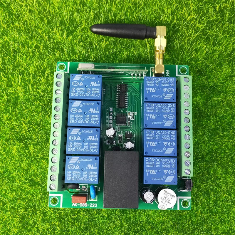 Industrial 200-3000m Universal AC110V 220V 265V 8CH 8Way RF Wireless Remote Light Control switch Receiver Transmitter 433MHZ