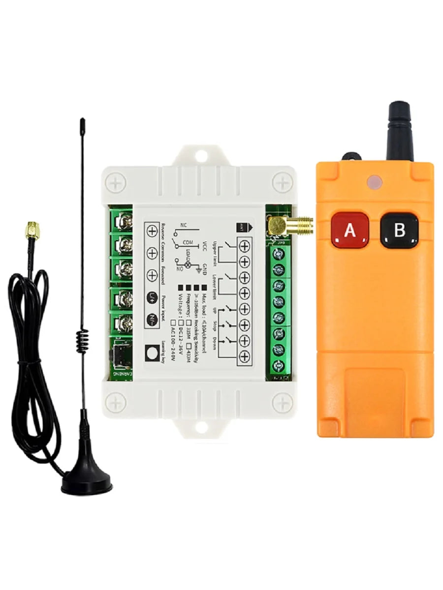 433MHZ Universal Wireless Remote Control AC220V 110V 2CH Relay Radio controller Receiver Module RF Switch & Gate Garage opener