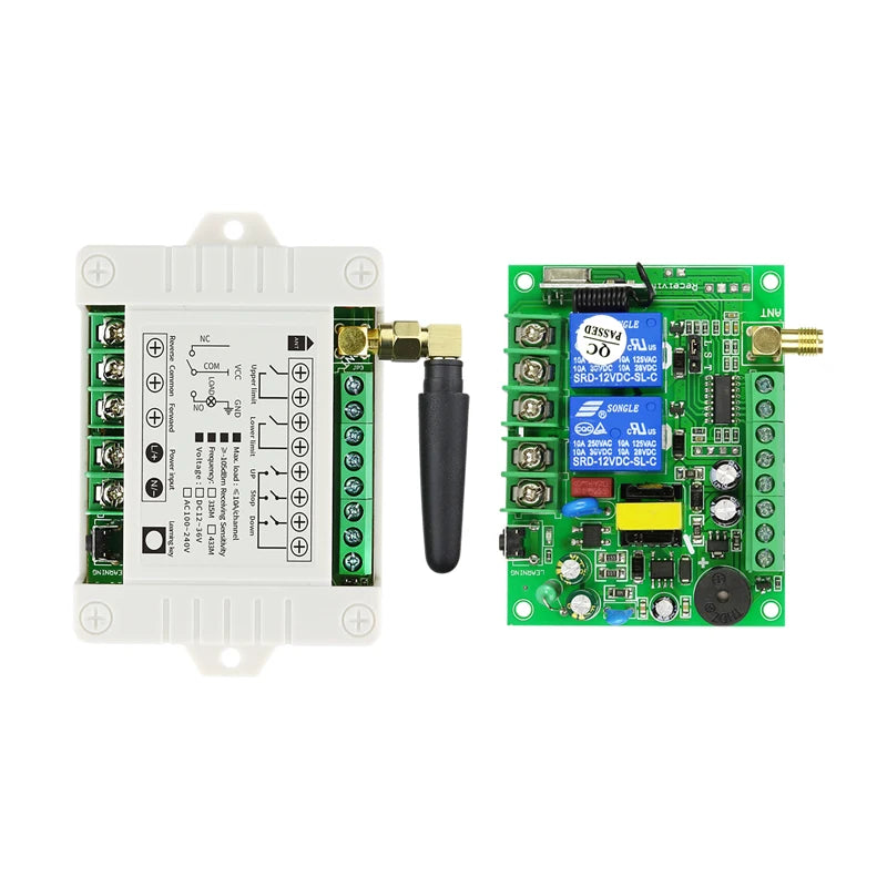 433MHZ Universal Wireless Remote Control AC220V 110V 2CH Relay Radio controller Receiver Module RF Switch & Gate Garage opener