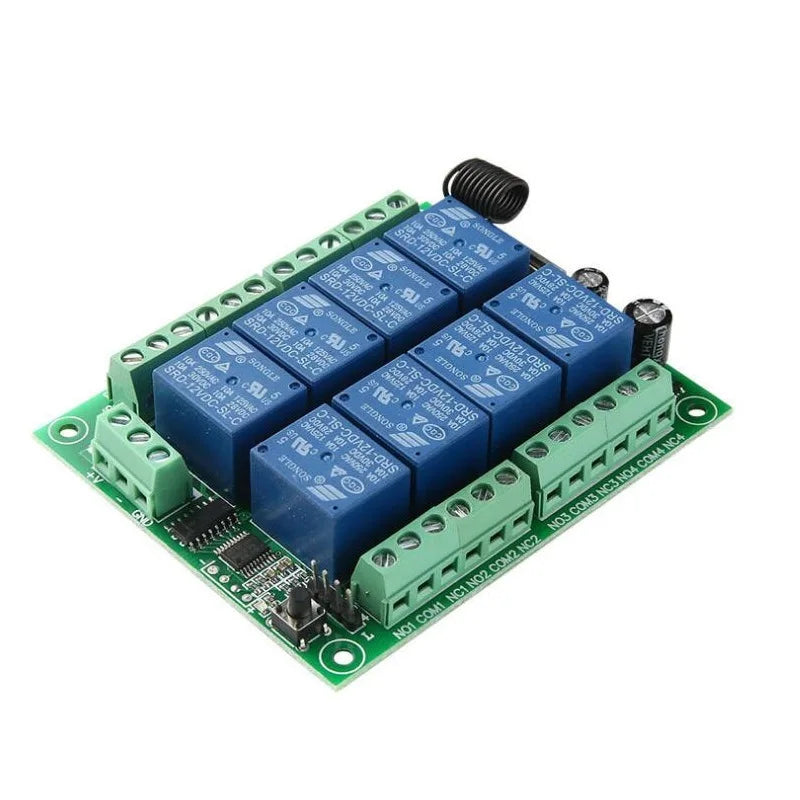 DC12V 24V 8CH 8 Channel Wireless Remote Control LED Light Switch Relay Output Radio RF Transmitter And 315/433 MHz Receiver